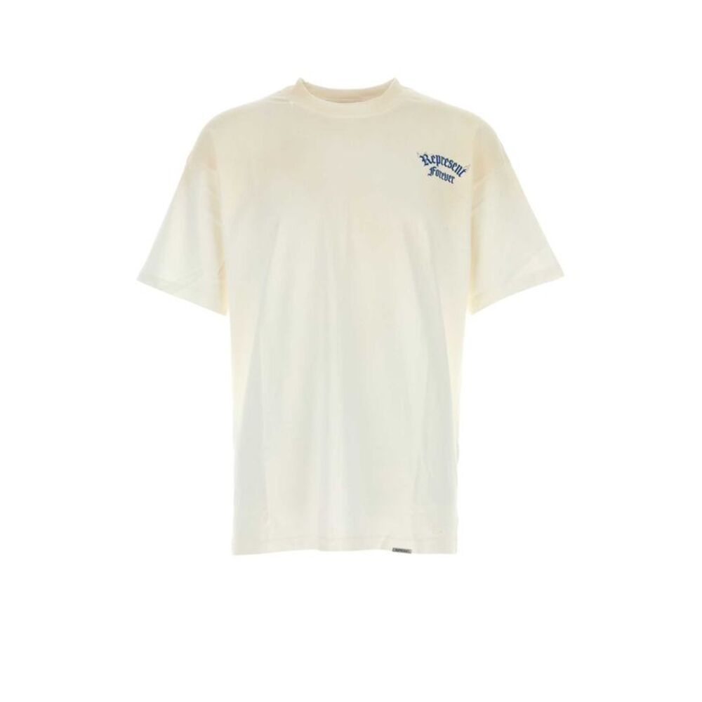 Represent Men White Cotton T-Shirt